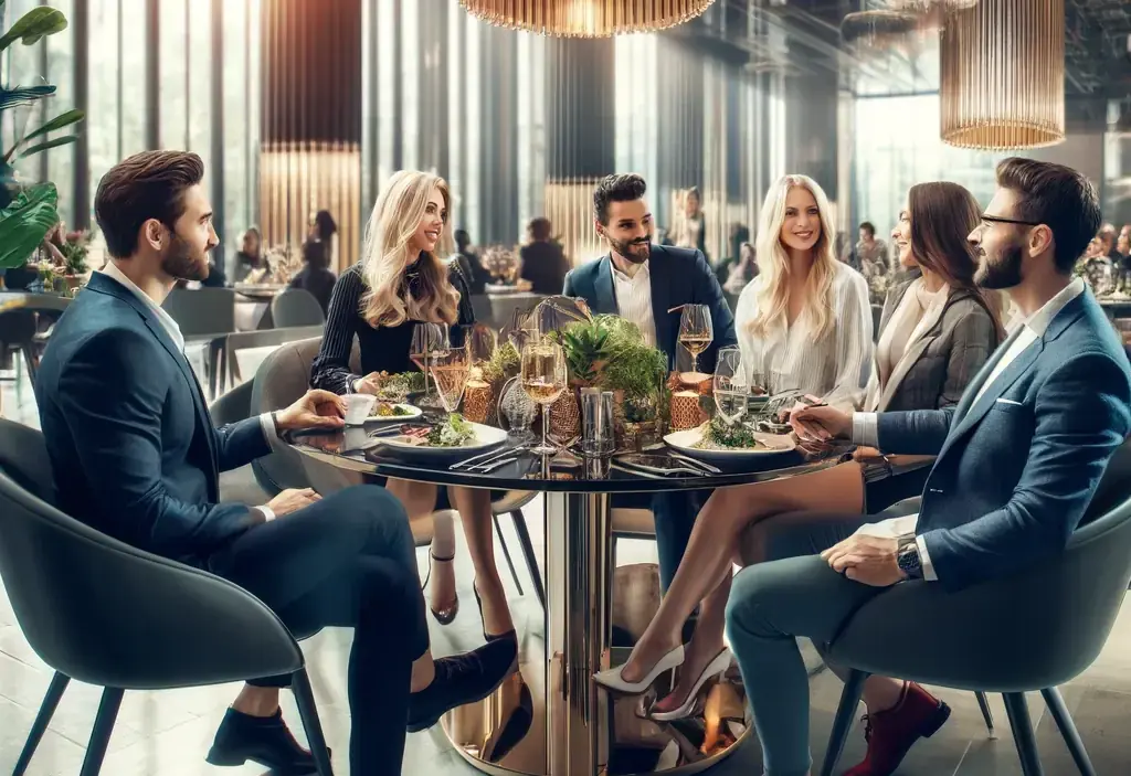 Partnerin für geschäftliches Essen mieten.